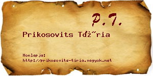 Prikosovits Tíria névjegykártya